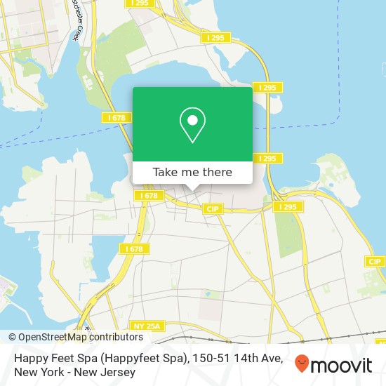 Mapa de Happy Feet Spa (Happyfeet Spa), 150-51 14th Ave