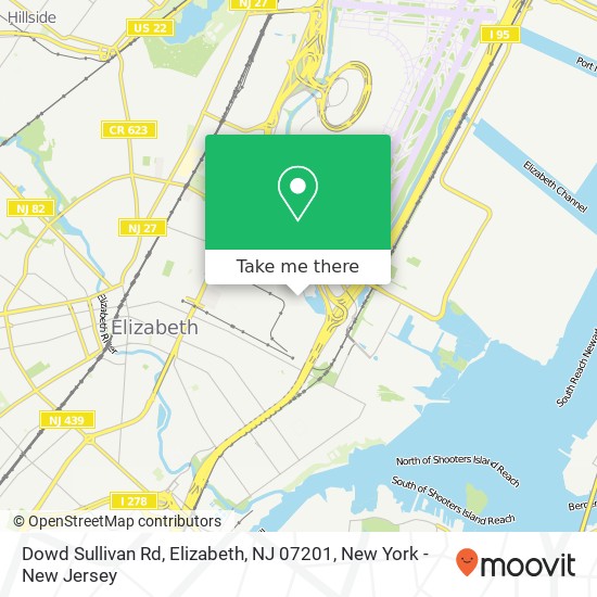 Mapa de Dowd Sullivan Rd, Elizabeth, NJ 07201