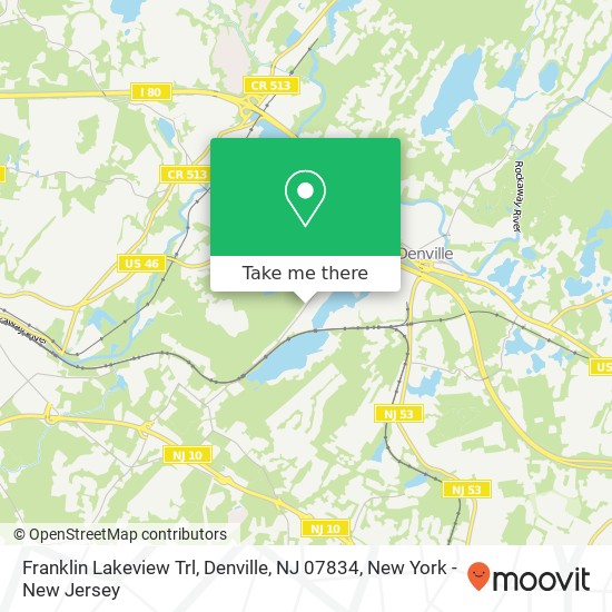 Mapa de Franklin Lakeview Trl, Denville, NJ 07834