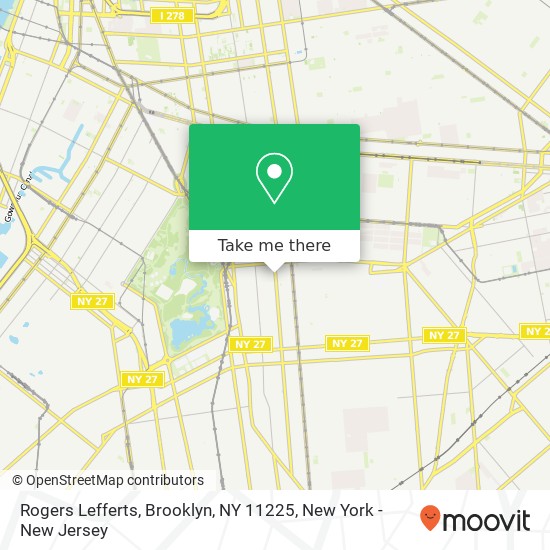 Mapa de Rogers Lefferts, Brooklyn, NY 11225