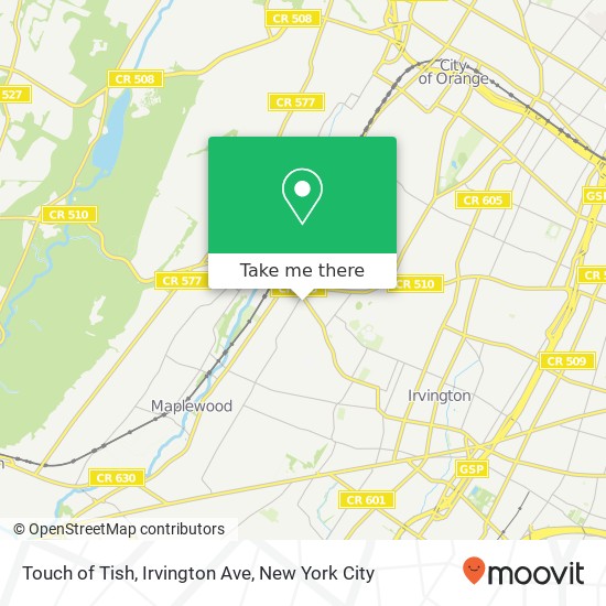 Mapa de Touch of Tish, Irvington Ave