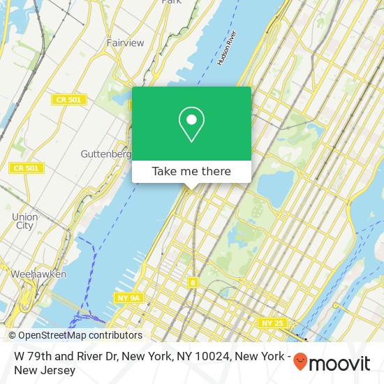 W 79th and River Dr, New York, NY 10024 map