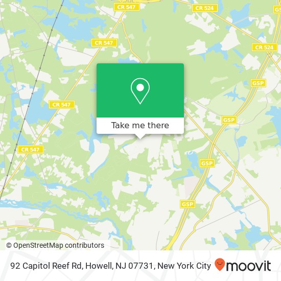 92 Capitol Reef Rd, Howell, NJ 07731 map