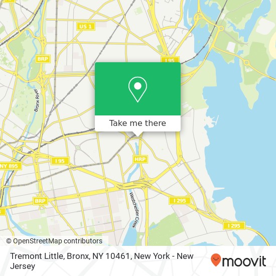 Mapa de Tremont Little, Bronx, NY 10461