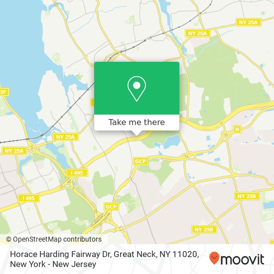 Mapa de Horace Harding Fairway Dr, Great Neck, NY 11020