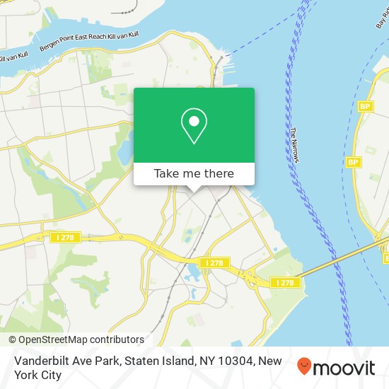 Mapa de Vanderbilt Ave Park, Staten Island, NY 10304