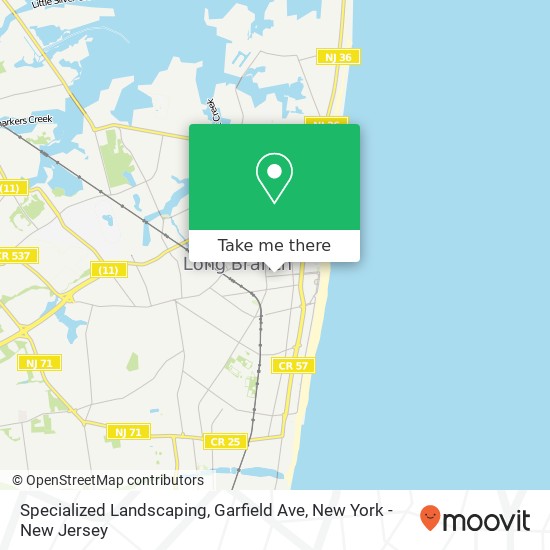 Mapa de Specialized Landscaping, Garfield Ave