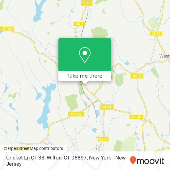 Cricket Ln CT-33, Wilton, CT 06897 map