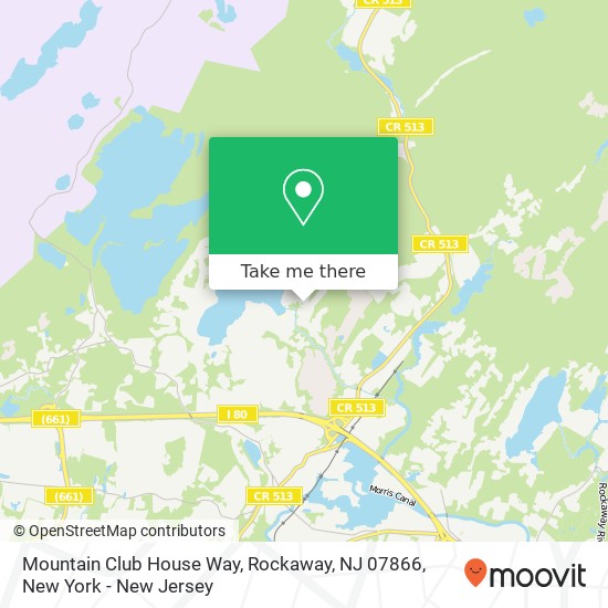 Mapa de Mountain Club House Way, Rockaway, NJ 07866