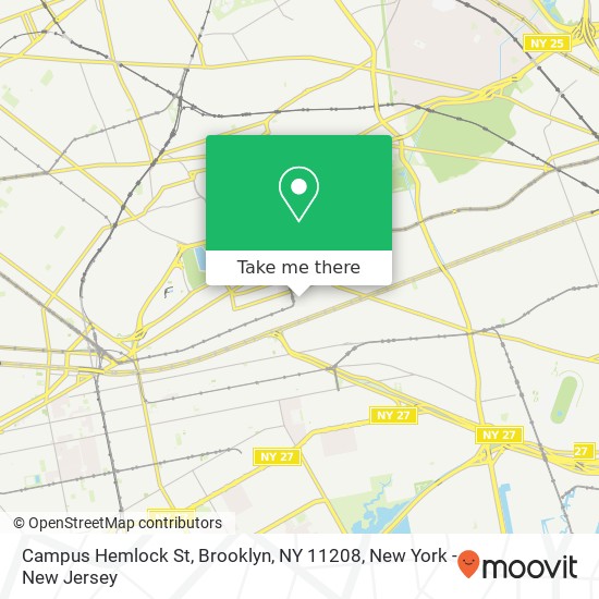 Mapa de Campus Hemlock St, Brooklyn, NY 11208