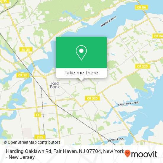 Harding Oaklawn Rd, Fair Haven, NJ 07704 map