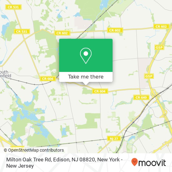 Milton Oak Tree Rd, Edison, NJ 08820 map