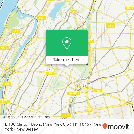E 180 Clinton, Bronx (New York City), NY 10457 map