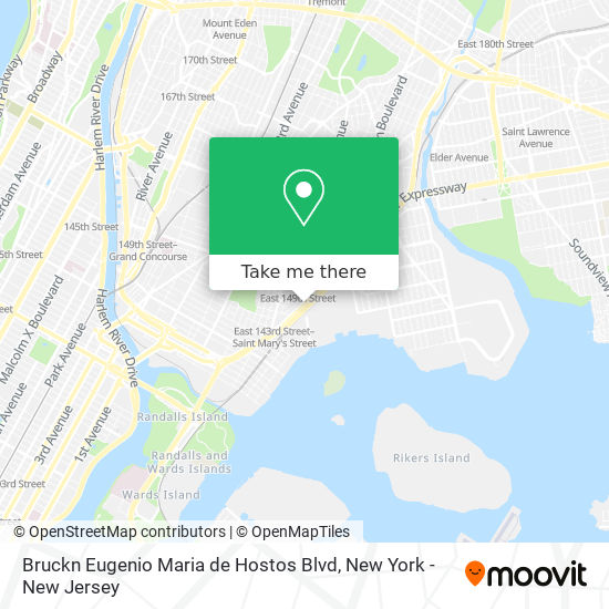 Mapa de Bruckn Eugenio Maria de Hostos Blvd