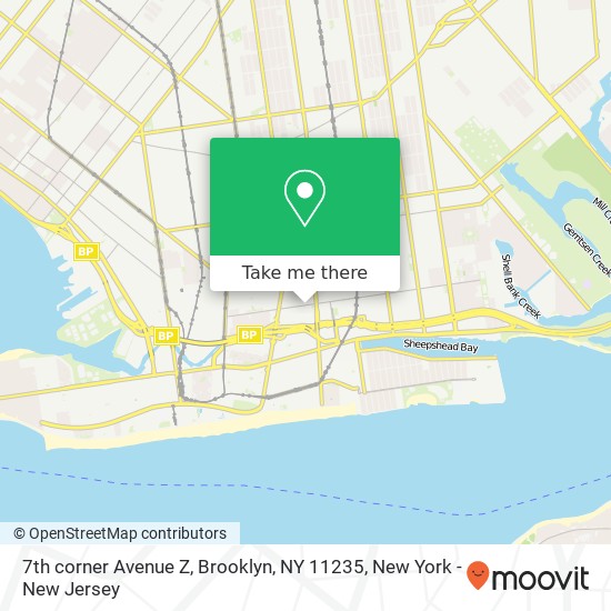 Mapa de 7th corner Avenue Z, Brooklyn, NY 11235