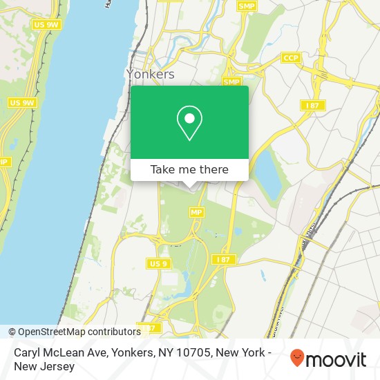 Mapa de Caryl McLean Ave, Yonkers, NY 10705
