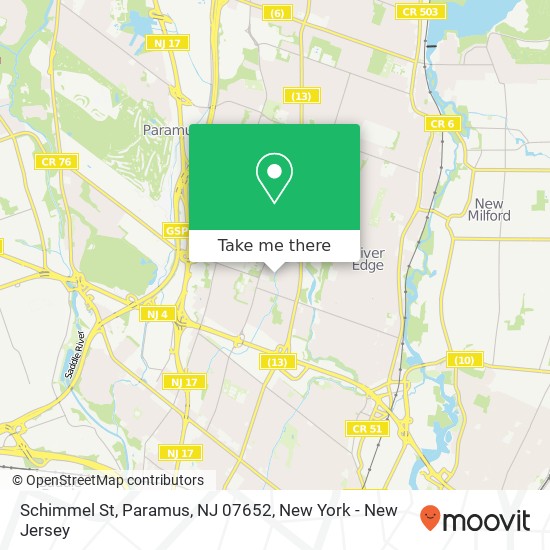 Mapa de Schimmel St, Paramus, NJ 07652