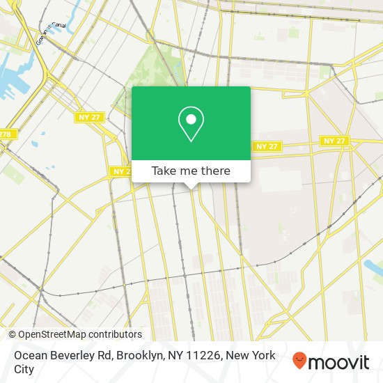 Mapa de Ocean Beverley Rd, Brooklyn, NY 11226