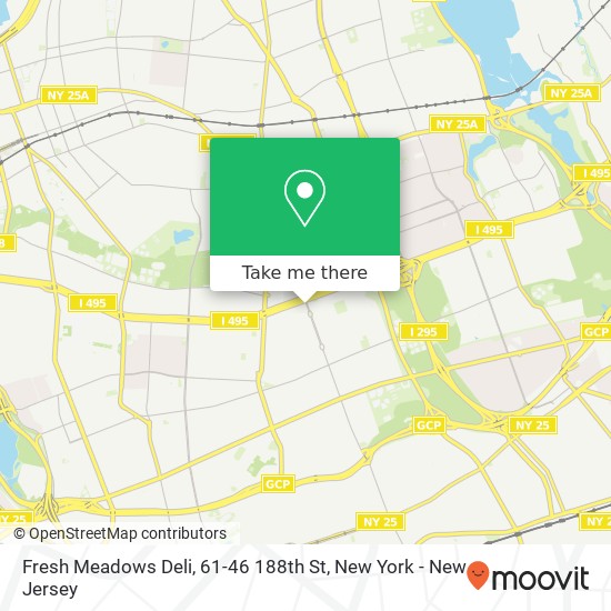 Mapa de Fresh Meadows Deli, 61-46 188th St