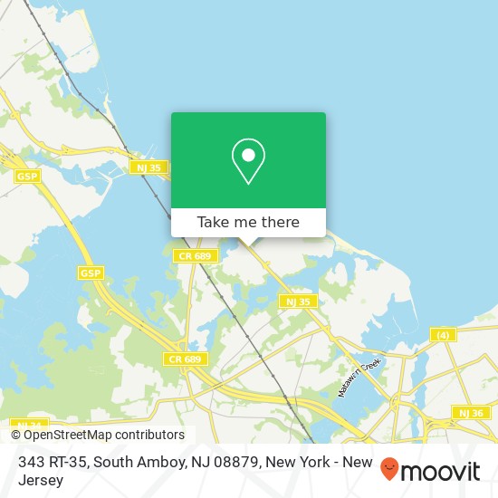 Mapa de 343 RT-35, South Amboy, NJ 08879