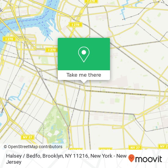 Mapa de Halsey / Bedfo, Brooklyn, NY 11216