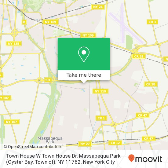 Town House W Town House Dr, Massapequa Park (Oyster Bay, Town of), NY 11762 map