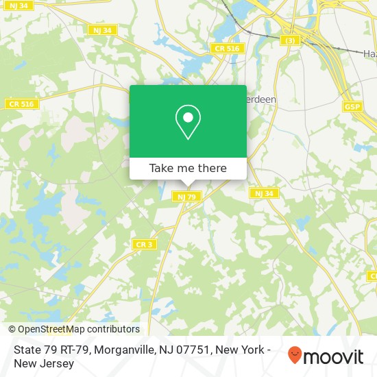 Mapa de State 79 RT-79, Morganville, NJ 07751