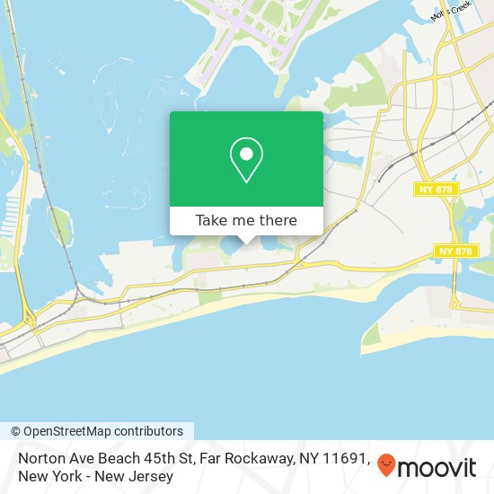 Mapa de Norton Ave Beach 45th St, Far Rockaway, NY 11691