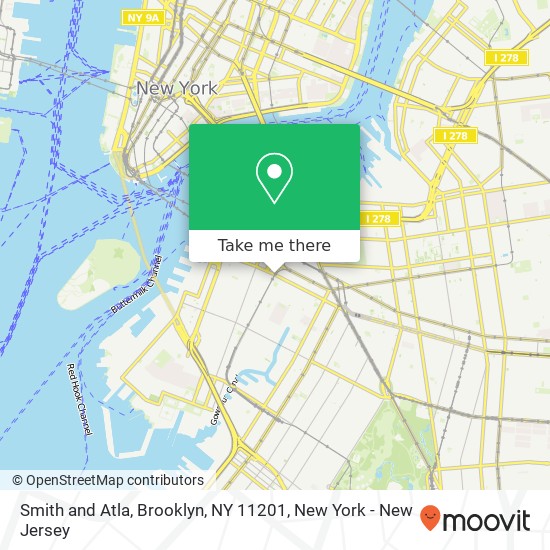 Mapa de Smith and Atla, Brooklyn, NY 11201