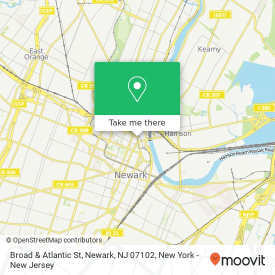 Broad & Atlantic St, Newark, NJ 07102 map