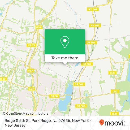 Mapa de Ridge S 5th St, Park Ridge, NJ 07656