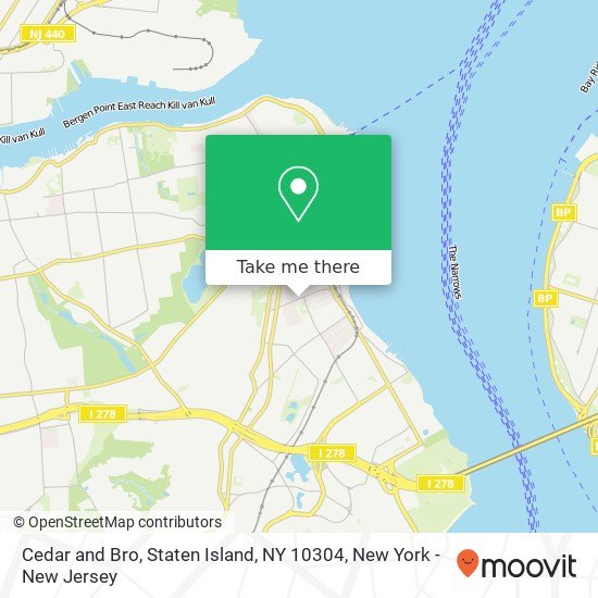 Mapa de Cedar and Bro, Staten Island, NY 10304