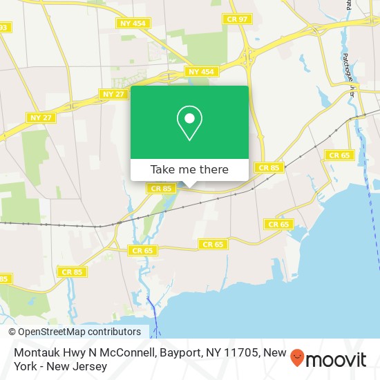 Mapa de Montauk Hwy N McConnell, Bayport, NY 11705