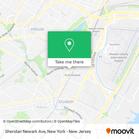 Mapa de Sheridan Newark Ave