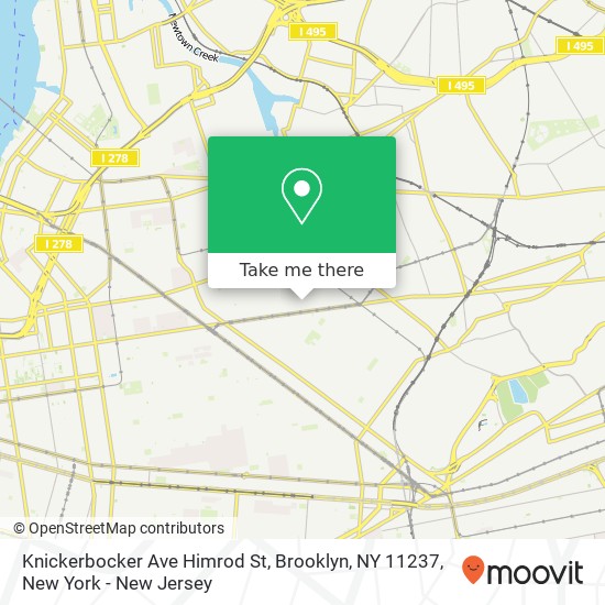 Knickerbocker Ave Himrod St, Brooklyn, NY 11237 map