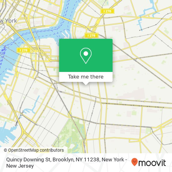 Quincy Downing St, Brooklyn, NY 11238 map