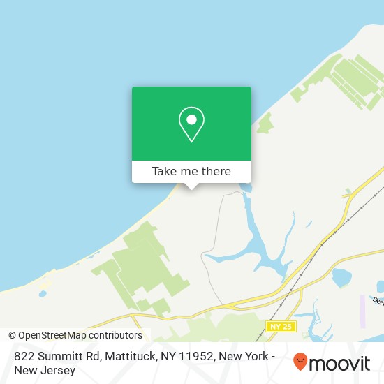 Mapa de 822 Summitt Rd, Mattituck, NY 11952
