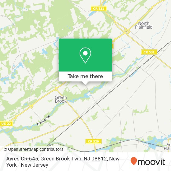 Ayres CR-645, Green Brook Twp, NJ 08812 map