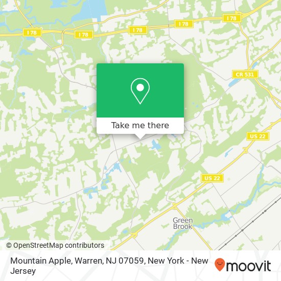 Mountain Apple, Warren, NJ 07059 map