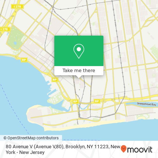 80 Avenue V (Avenue V,80), Brooklyn, NY 11223 map