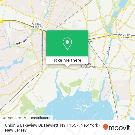Mapa de Union & Lakeview Dr, Hewlett, NY 11557