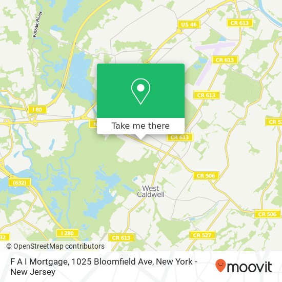 F A I Mortgage, 1025 Bloomfield Ave map