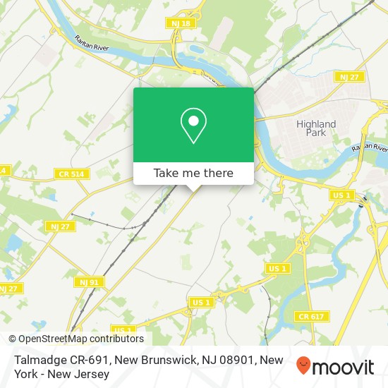 Talmadge CR-691, New Brunswick, NJ 08901 map