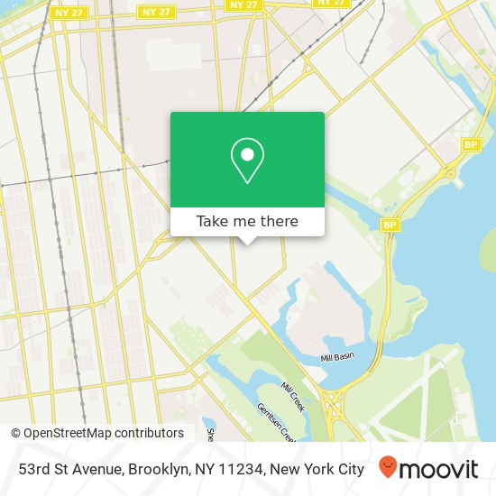 Mapa de 53rd St Avenue, Brooklyn, NY 11234