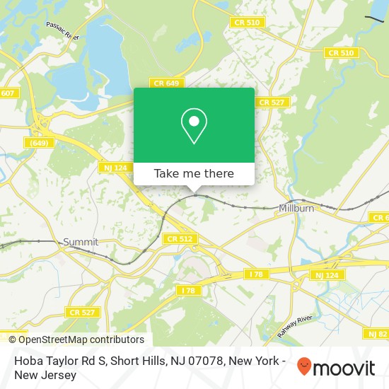 Mapa de Hoba Taylor Rd S, Short Hills, NJ 07078