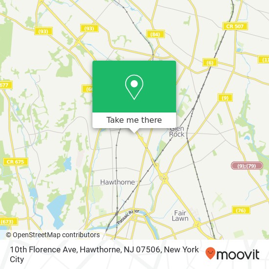 10th Florence Ave, Hawthorne, NJ 07506 map