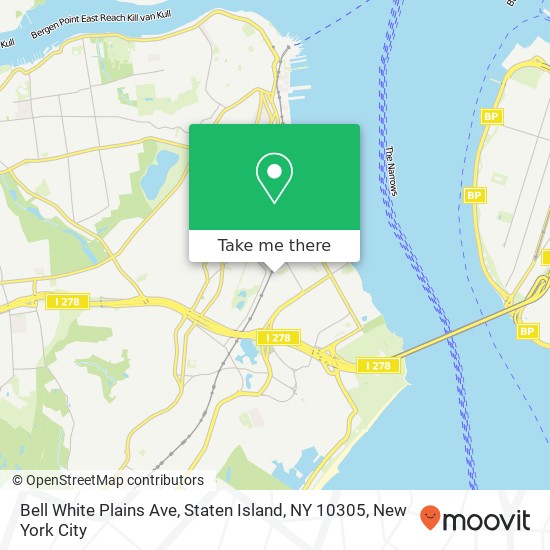 Mapa de Bell White Plains Ave, Staten Island, NY 10305