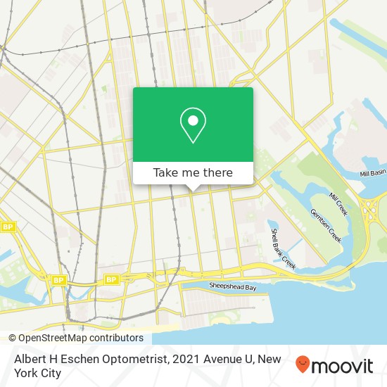 Albert H Eschen Optometrist, 2021 Avenue U map