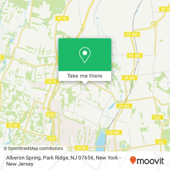 Mapa de Alberon Spring, Park Ridge, NJ 07656