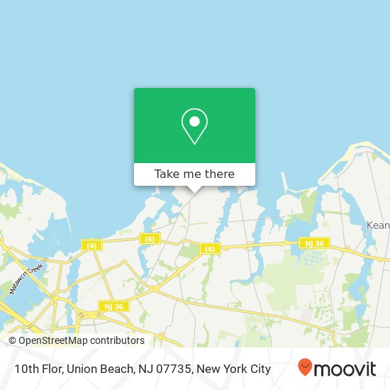 10th Flor, Union Beach, NJ 07735 map